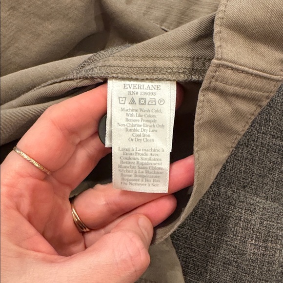 Everlane Everyone Spring Shirt Jacket Unisex Organic Cotton Linen Taupe / Khaki - Picture 6 of 7